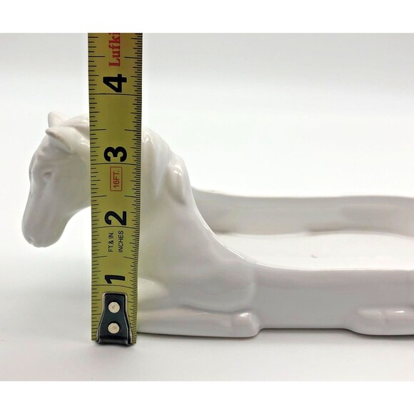 Horse Shaped Bathroom Soap Plant Tray White Porcelain - Picture 5 of 5
